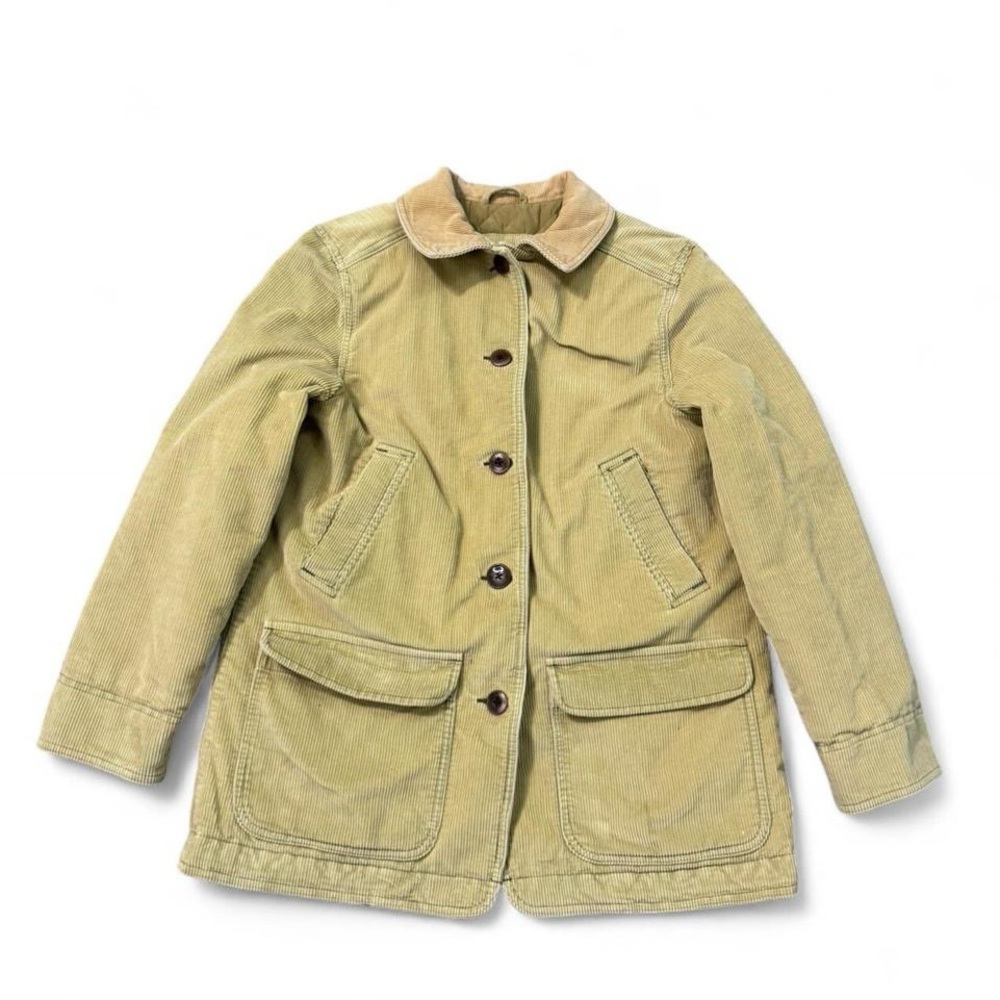 Vintage L.L Bean thinsulate corduroy quilt lined barn coat tan beige M women’s